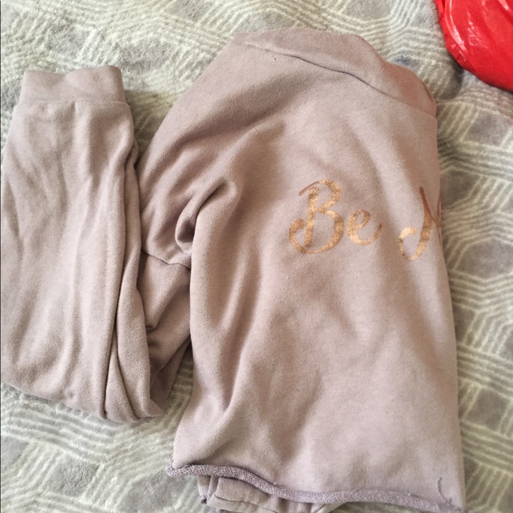 Purple cropped hoodie